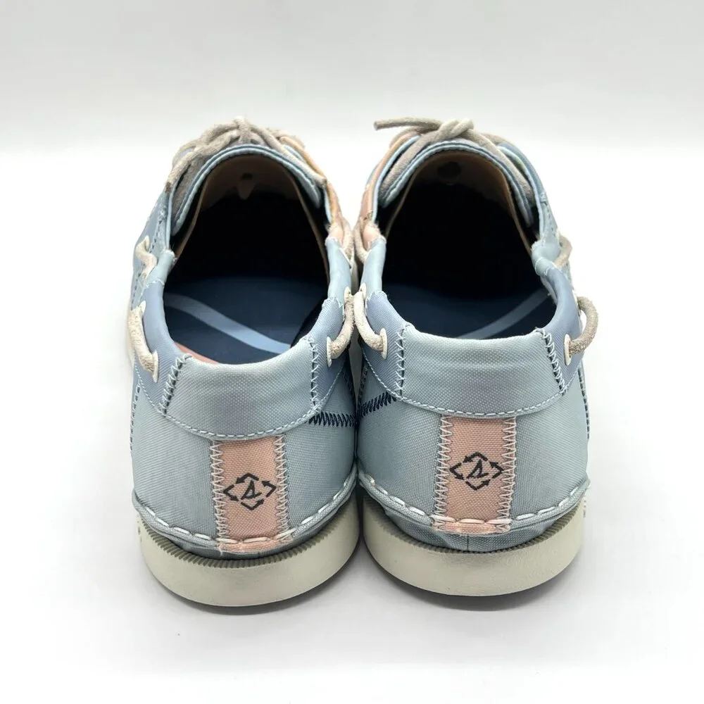 New SPERRY Womens Size 12 12M Blue And‎ Pink Pastel Boat Shoes Loafers Flats